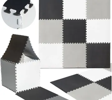 Edukativna podloga puzzle crno-bijele 180×180 - cover