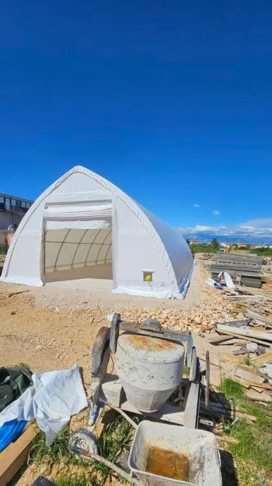 Montažna hala / montažni šator PEACH / 9.15x20m 5,5m(V) *091 294 9999* - cover