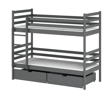 Drveni dječji krevet na kat Nemo 200×80 – puno drvo - cover