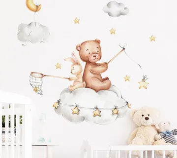 Zidna naljepnica Bunny & Bear - cover