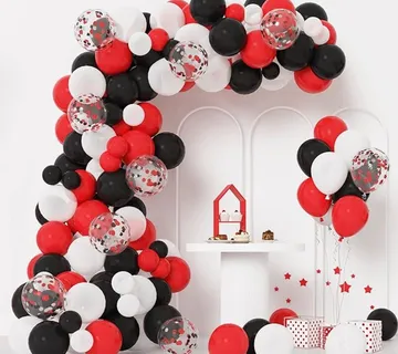 Luk od balon - Red and Black (120 balona u setu) - cover