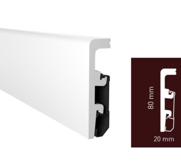 Lajsna za laminat ARBITON Vega bijela duljine 2,4m - visina od 60 do 100mm (10 komada) - Bijela P0810 (10 komada) - cover