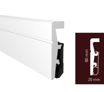 Lajsna za laminat ARBITON Vega bijela duljine 2,4m - visina od 60 do 100mm (10 komada) - Bijela P0811 (10 komada) - cover