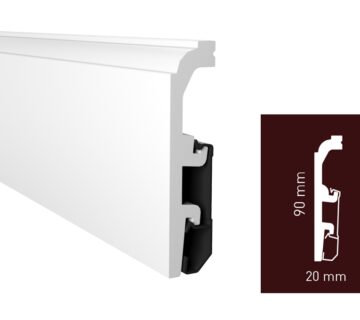 Lajsna za laminat ARBITON Vega bijela duljine 2,4m - visina od 60 do 100mm (10 komada) - Bijela P0910 (10 komada) - cover