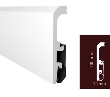 Lajsna za laminat ARBITON Vega bijela duljine 2,4m - visina od 60 do 100mm (10 komada) - Bijela P1010 (10 komada) - cover