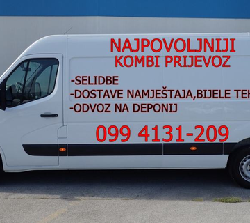 USLUGE KOMBI PRIJEVOZA DOSTAVA TRANSPORT 099/4131-209 - cover