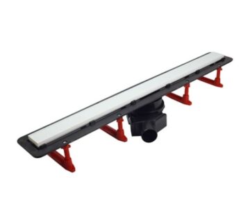 Tuš kanalica 850mm CONFLUO FRAMELESS LINE s bijelim kaljenim staklom - cover