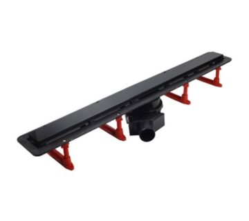 Tuš kanalica 950mm CONFLUO FRAMELESS LINE s crnim kaljenim staklom - cover