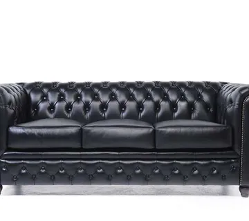 Chesterfield Trosjed Original Leather | 3-sjedišta | Black - cover