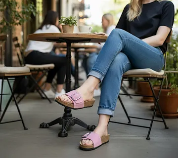 Ženske anatomske natikače Orchid Pink – mekani antilop - cover