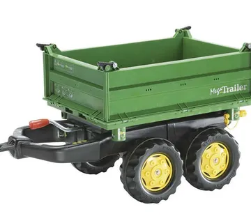 Rolly Toys prikolica Mega zelena sa žutim kotačima - cover