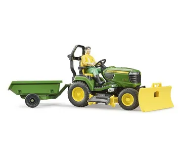 Bruder John Deere traktor kosilica sa vrtlarom i prikolicom - cover