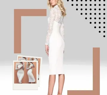 Elegantna čipkasta haljina Amelia - cover