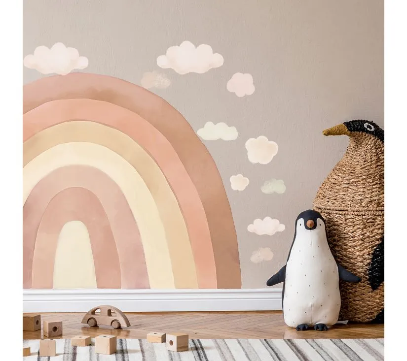 Pastelowe zidne naljepnice duga bež - cover