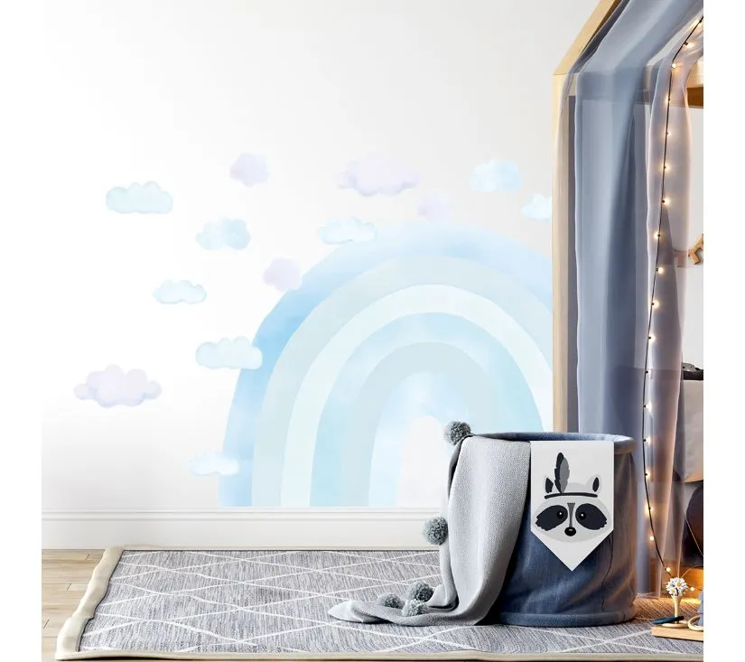 Pastelowe zidne naljepnice duga plave - cover