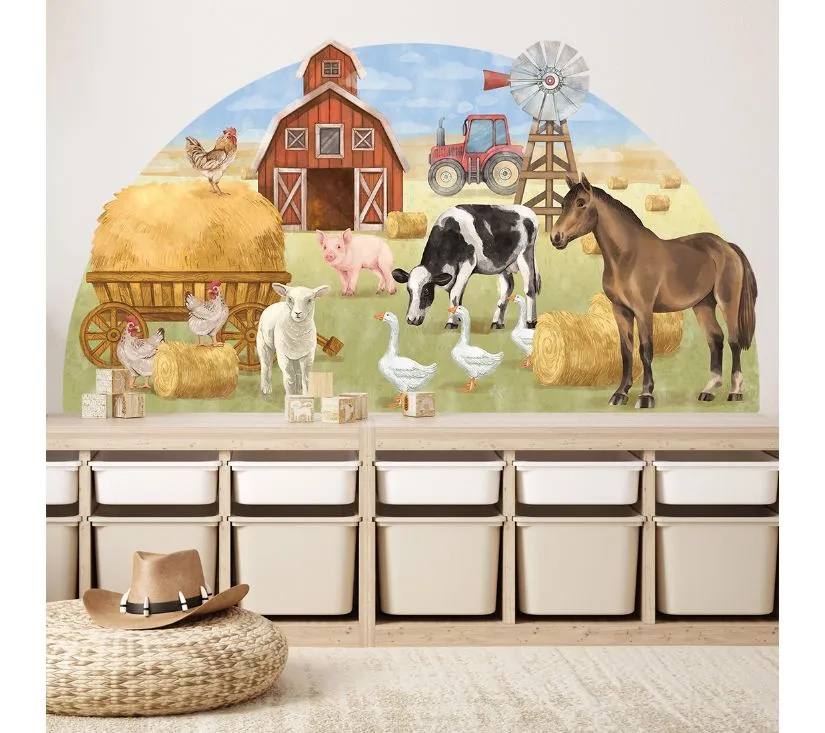 Pastelowe zidne naljepnice farma - cover
