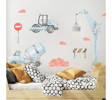 Pastelowe zidne naljepnice gradilište 1 plave - cover