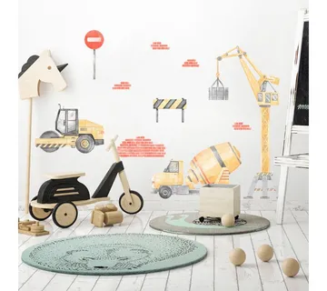 Pastelowe zidne naljepnice gradilište 2 žute - cover