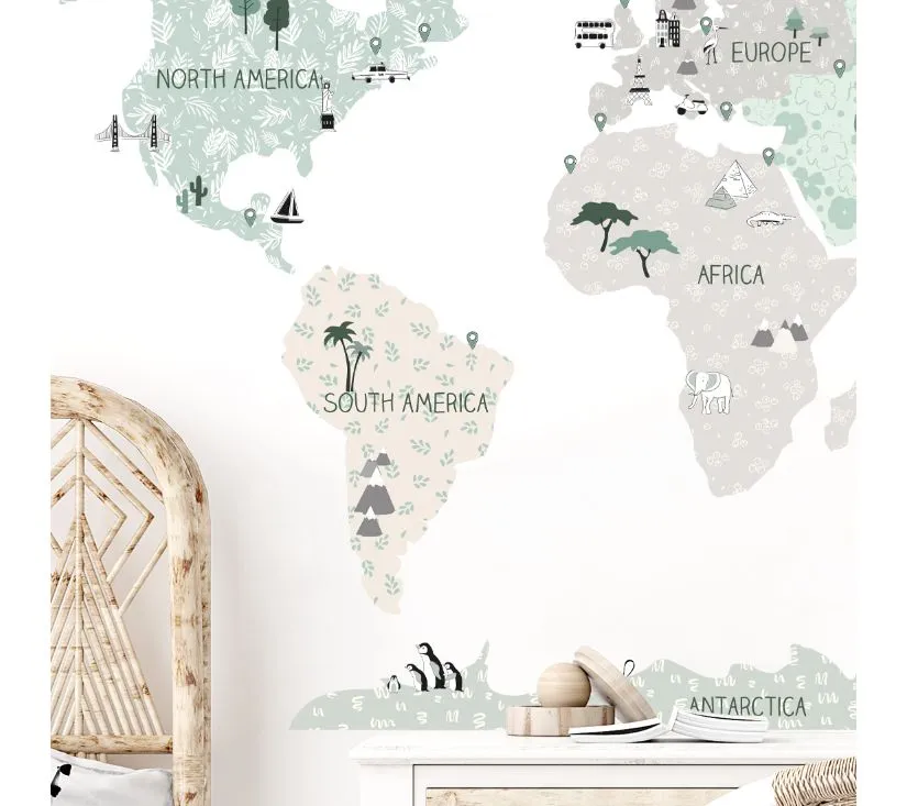 Pastelowe zidne naljepnice karta tropic L - cover