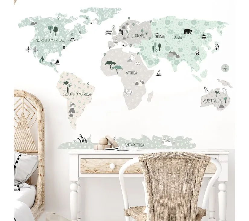 Pastelowe zidne naljepnice karta tropic M - cover