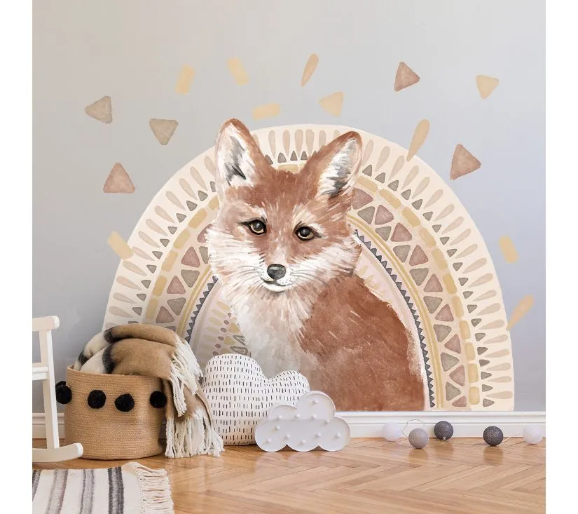 Pastelowe zidne naljepnice lisica - cover