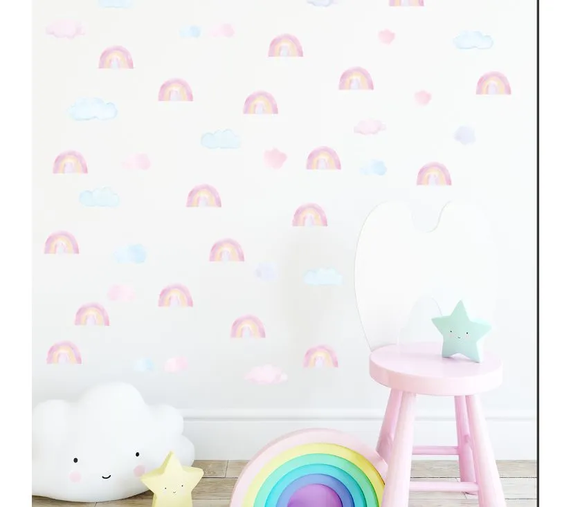 Pastelowe zidne naljepnice mini duge roze - cover