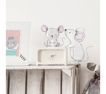 Pastelowe zidne naljepnice obitelj miševa - cover