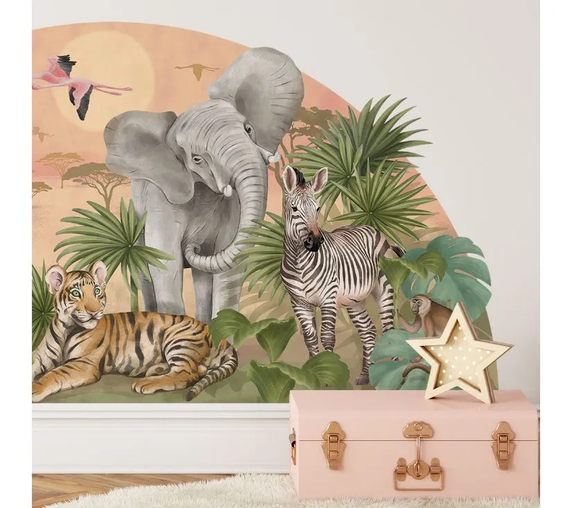Pastelowe zidne naljepnice safari - cover