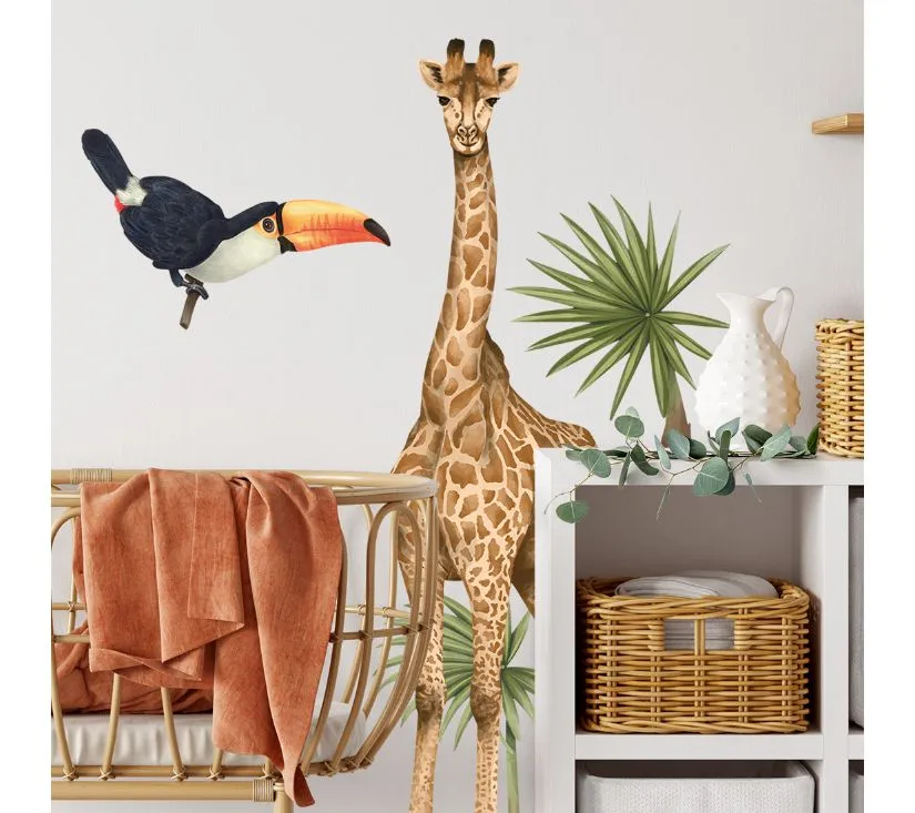 Pastelowe zidne naljepnice safari životinje 2 - cover