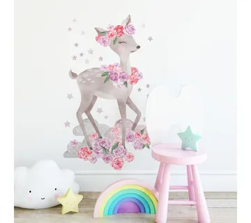 Pastelowe zidne naljepnice srna roze - cover
