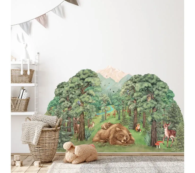 Pastelowe zidne naljepnice šuma - cover