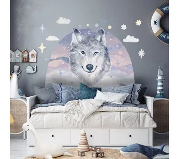 Pastelowe zidne naljepnice vuk - cover