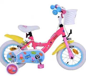 Peppa Pig dječji bicikl 12 inča rozi s dvije ručne kočnice - cover