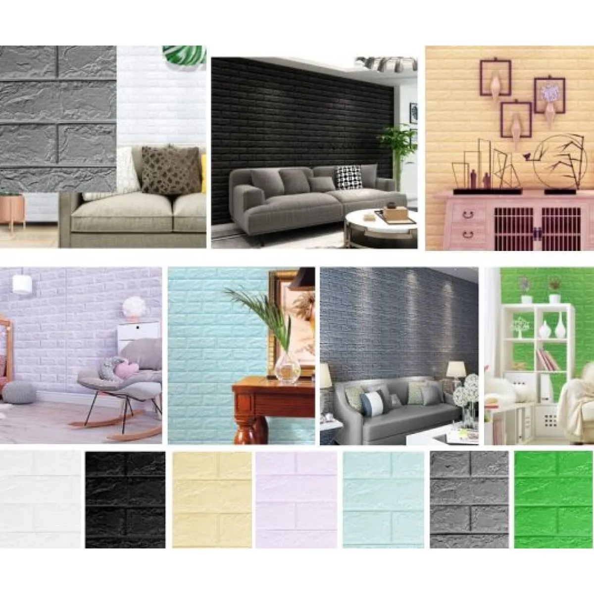 (10 komada) 3D zidne tapete s uzorkom cigli samoljepljive - cover