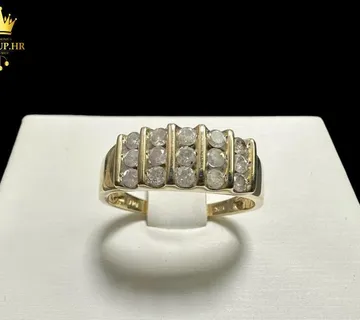 ZLATNI PRSTEN S BRILJANTIMA 2,57G, .417/ R1, RATE!! - cover