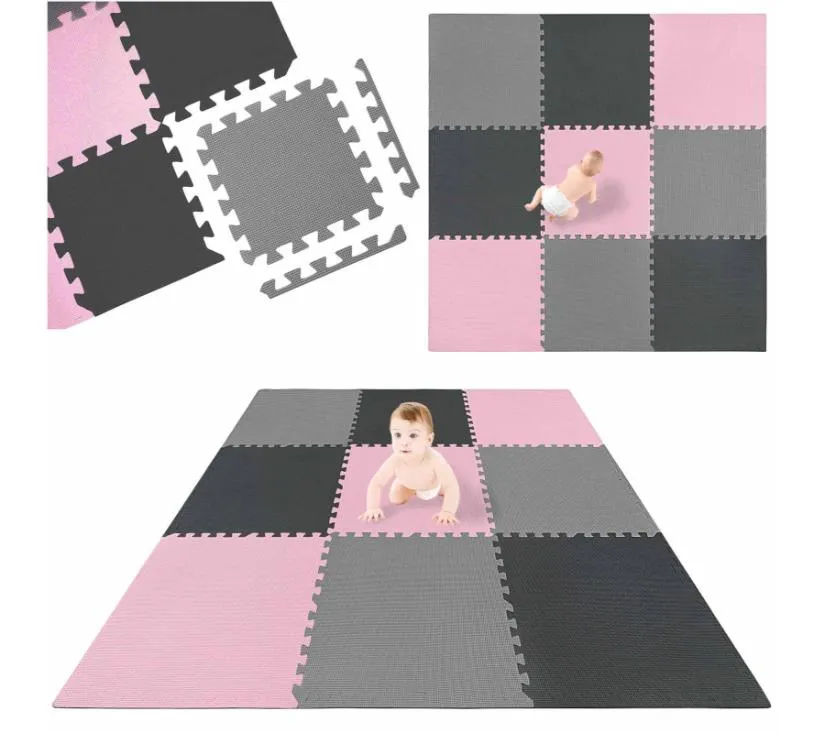 Podloga set od 9 puzzla od pjene roza - cover