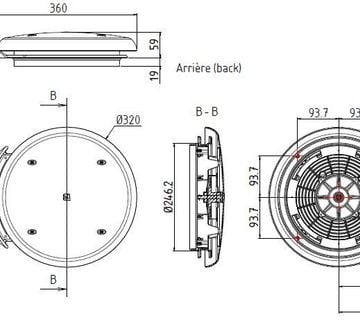 Ventilator krovni 12V 40W A.D.T. 452 - cover