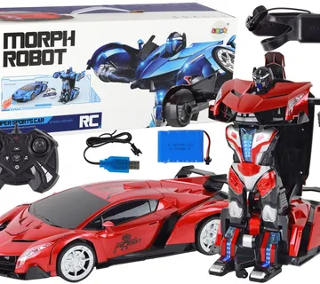 Auto na daljinsko upravljanje Robot Transformation R/C 1:10- crveni - cover
