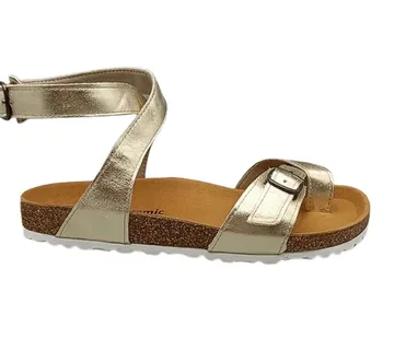 Kožne sandale, zlatna - cover