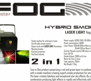 Fog master Hybrid Laserlight smoke machine - cover