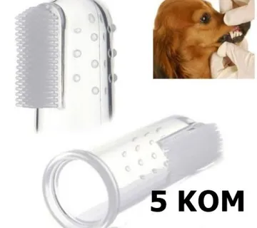 (5 kom) Soft Finger Četkica za zube i skidanje kamenca za pse i mačke - cover