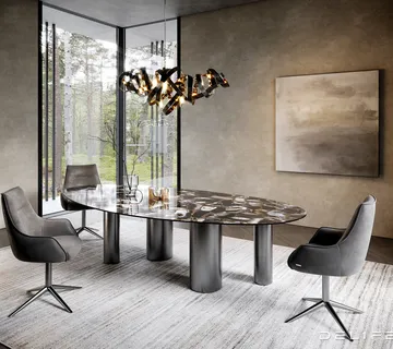 Blagovaonski stol Edge 280x130cm, Materijal: Keramika na staklu - cover