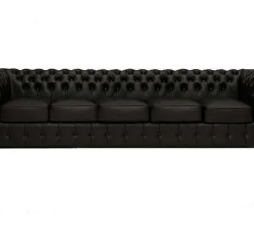 Chesterfield Garnitura Class Leather | 5-sjedišta | Matt Black - cover