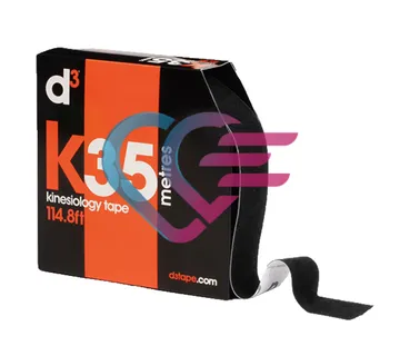 TRAKA KINEZIOLOŠKA, VODOOTPORNA, CRNA, 5cm x 35m - cover