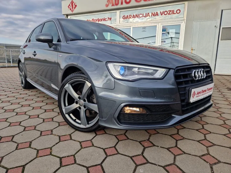 Audi A3 1,6 TDI 2016.,S-line, reg:15.9.2026., SERVIS, GRIJ SEJD, ALU18 - cover
