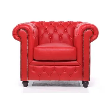 Chesterfield Fotelja Original Leather | 1-sjedište | Red - cover