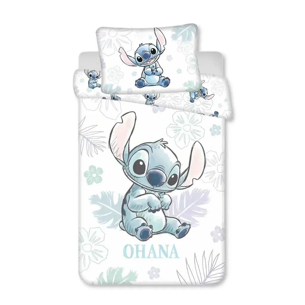 Lilo & Stitch ‘Ohana’ posteljina za bebe, 100×135 cm - cover