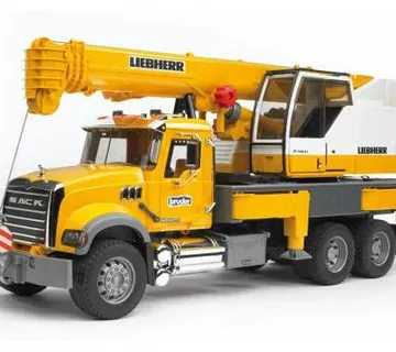 Bruder kamion Mack Granite + Liebherr dizalica - cover