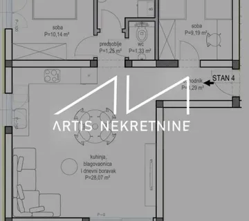 ZADAR - NOVI BOKANJAC - DVOSOBAN STAN Z2S4 1. KAT - 72 m2, novogradnja - cover