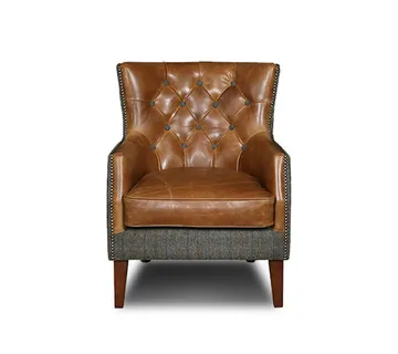 Chesterfield Harris Tweed Sedum fotelja - cover